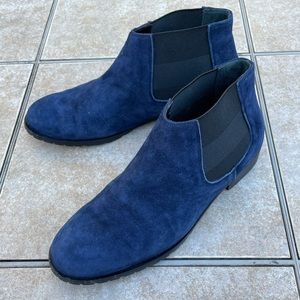 Andrea Carrano blue suede boots